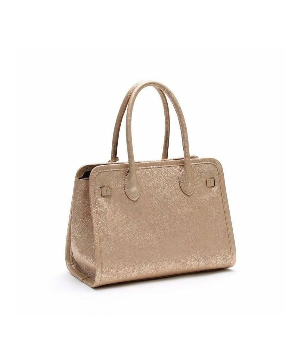 A.D.M.J. 【牛革】メタリックレザー/ヘリ巻きベルトトートM(Dカン+) 