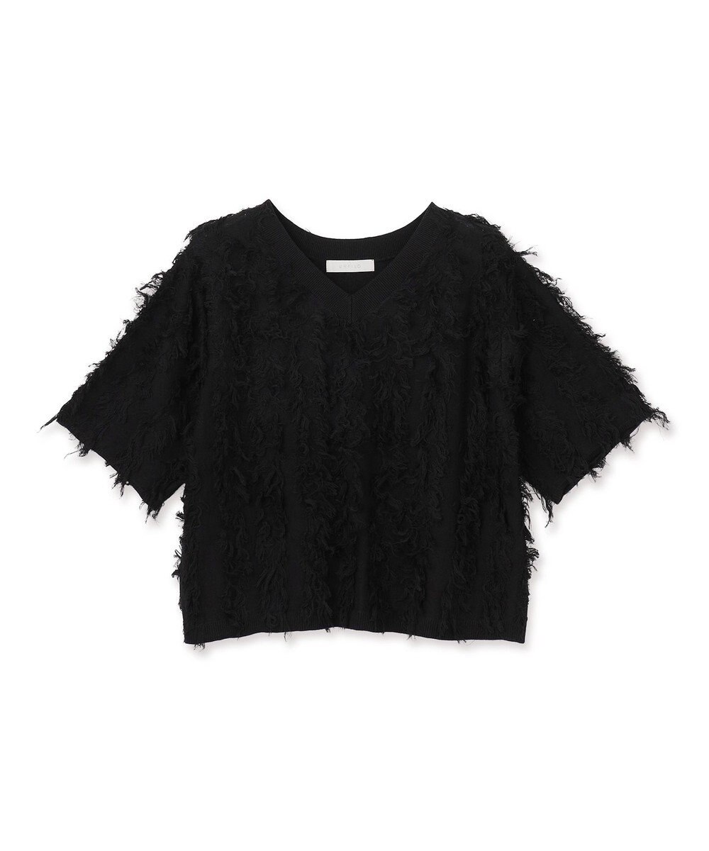 UNFILO L 【一部店舗限定】フリンジニット Vネック 