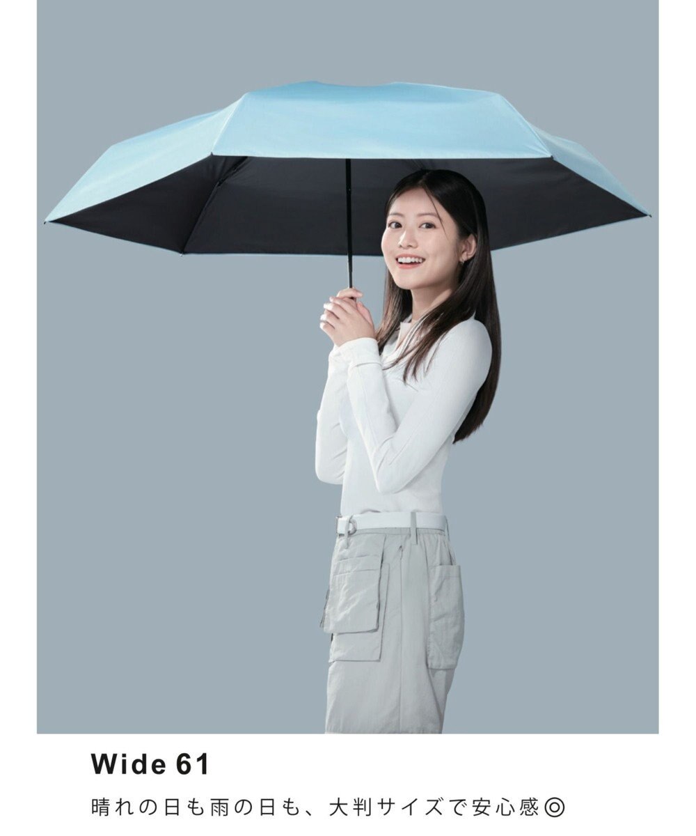 MOONBAT 【遮光100％/超軽量/大きめ】マジで軽い傘 晴雨兼用 折りたたみ日傘 マジカルテックプロテクション 61cm 