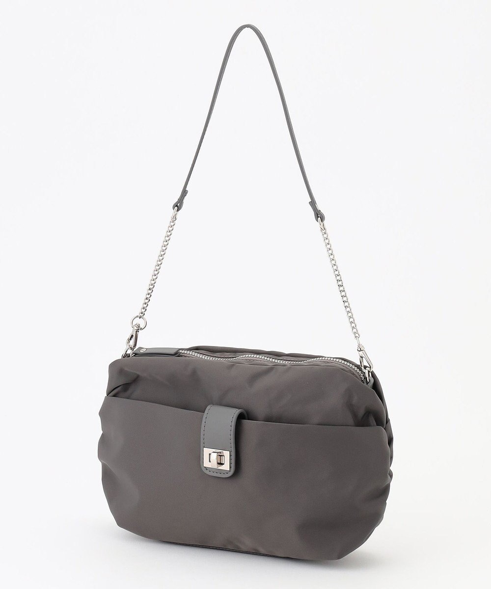J.PRESS LADIES 【2way】ナイロンギャザー ショルダー バッグ 