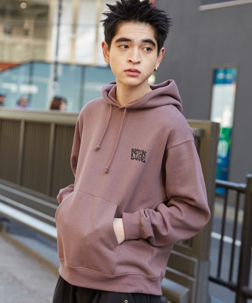 WEGO 【裏起毛/ユニセックス着用ITEM】リラックスフィットグラフィックパーカー 