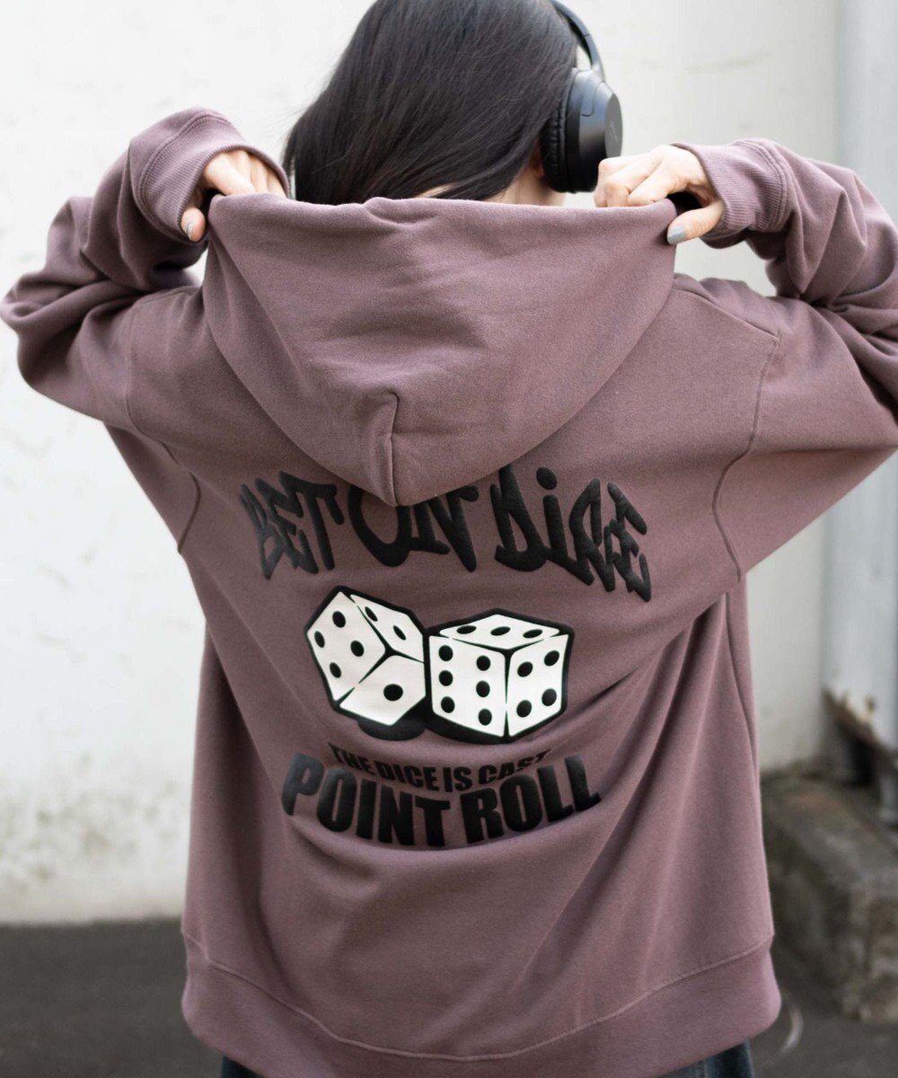 WEGO 【裏起毛/ユニセックス着用ITEM】リラックスフィットグラフィックパーカー 