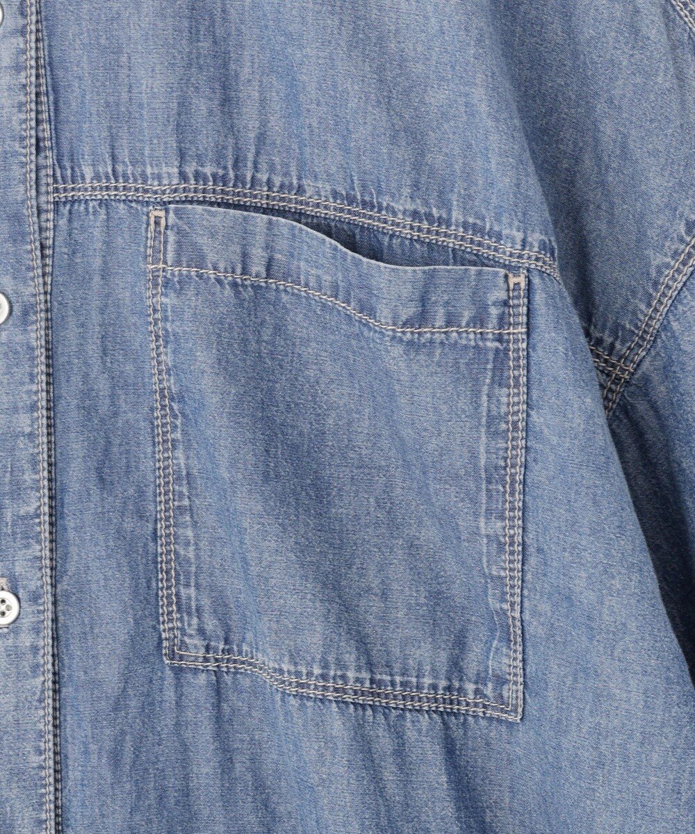 Green Parks シアーデニムシャツワンピース 