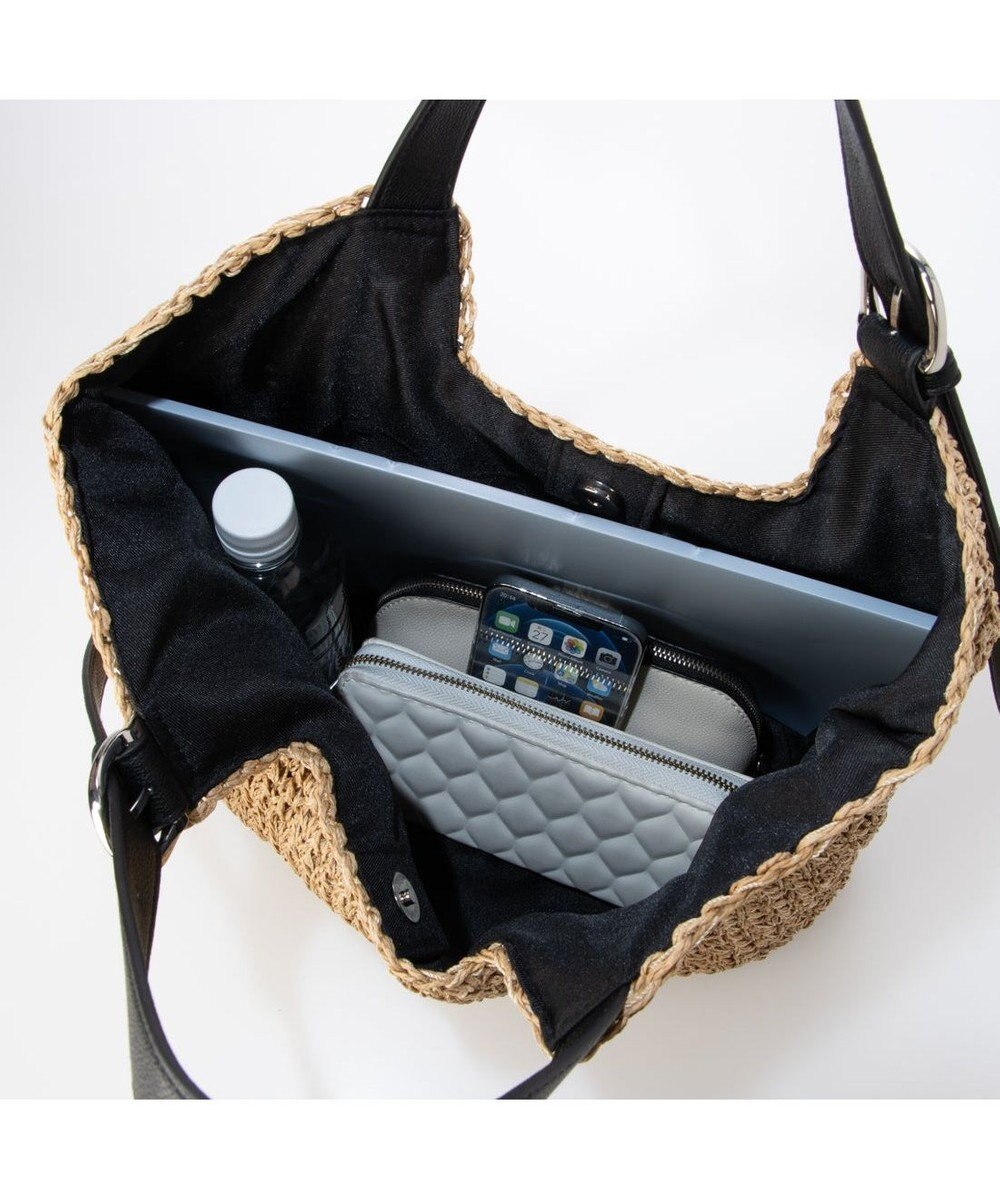 UNBILLION カシュカシュ cachecache / ベルトハンドルクロッシェトート カゴバッグ 