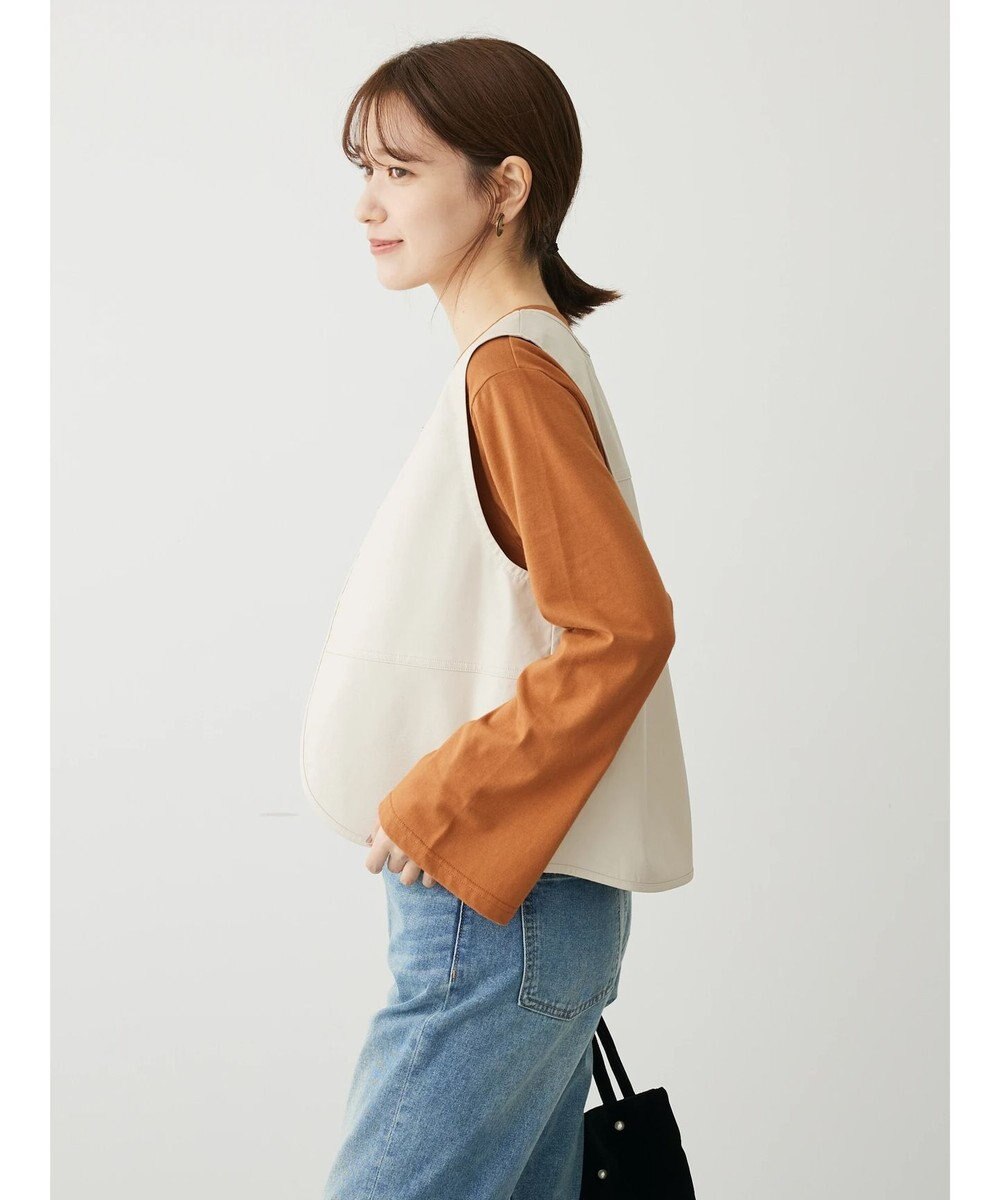 Green Parks フェイクレザーベスト 