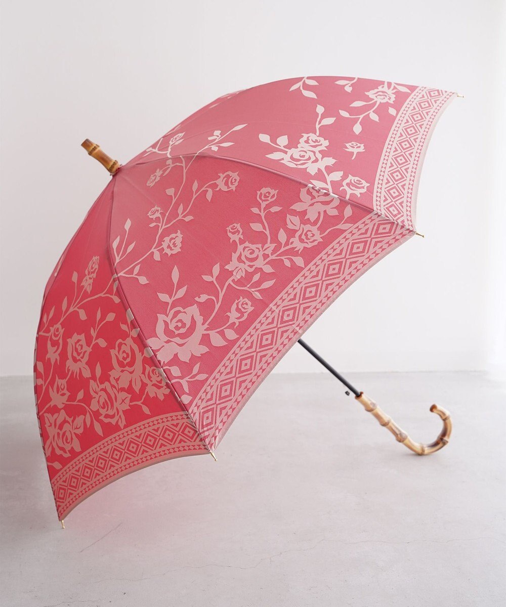 槇田商店 Kirie バラ フレンチレッド 長傘 
