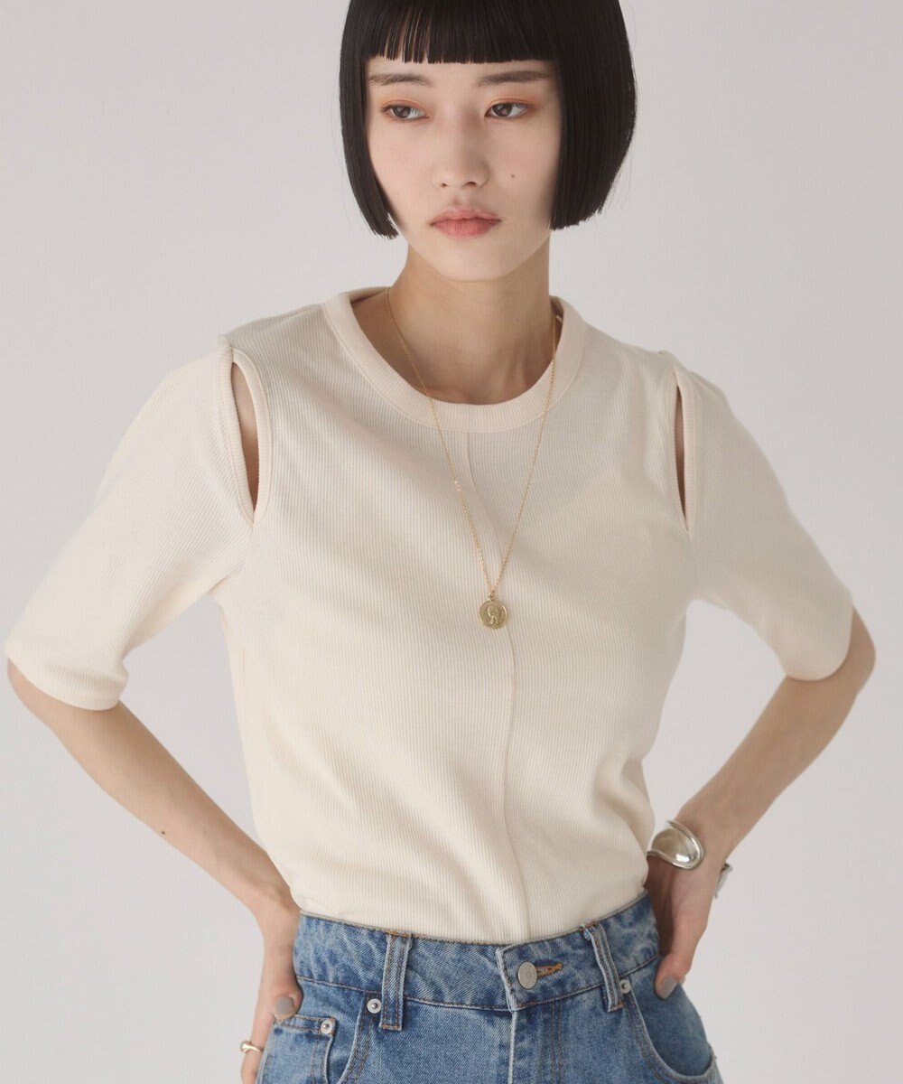 WEGO 【ANGIE VINTAGE】カットアウトリブトップス 