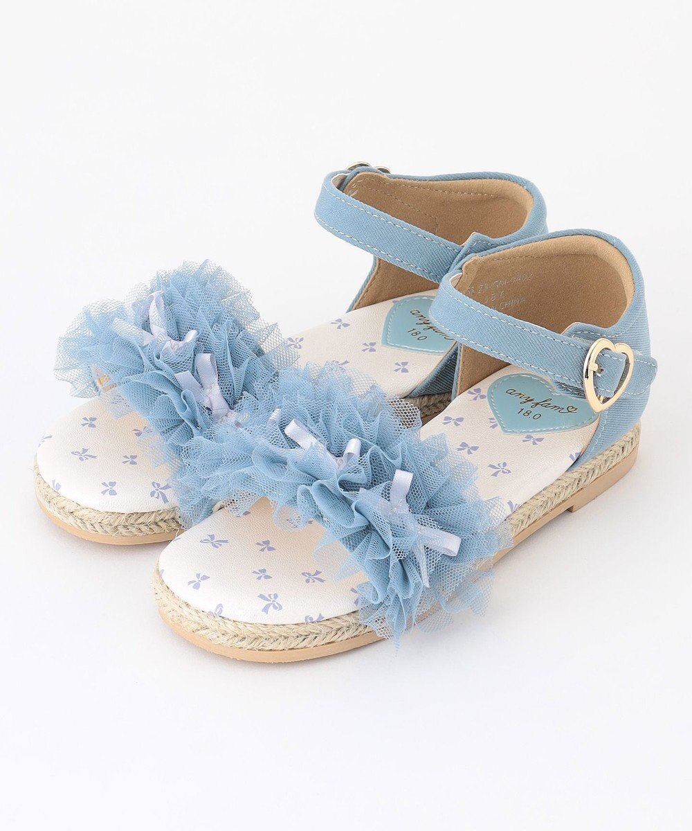 ANY KIDS チュールフリル サンダル 