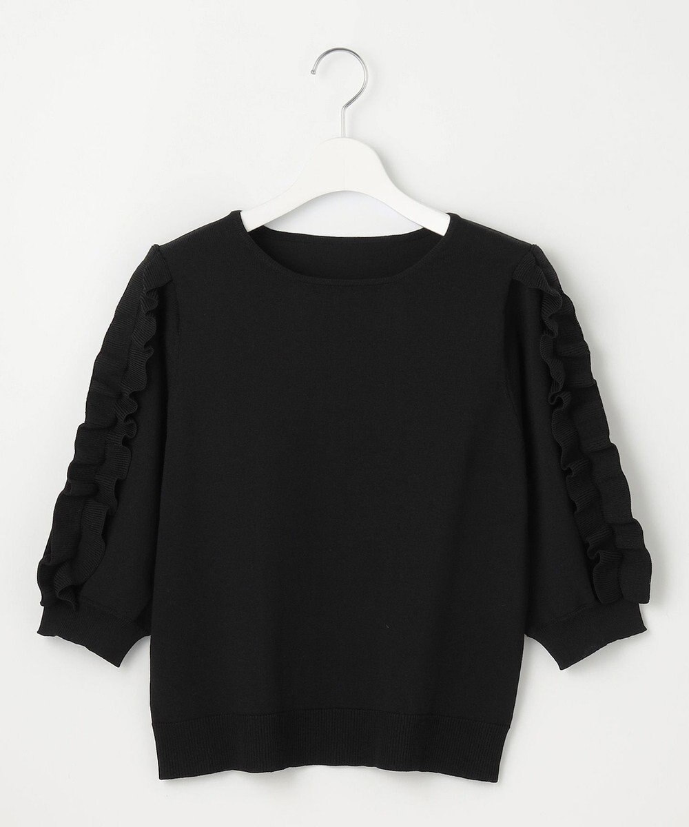 Feroux 【洗える】フリルスリーブニット 