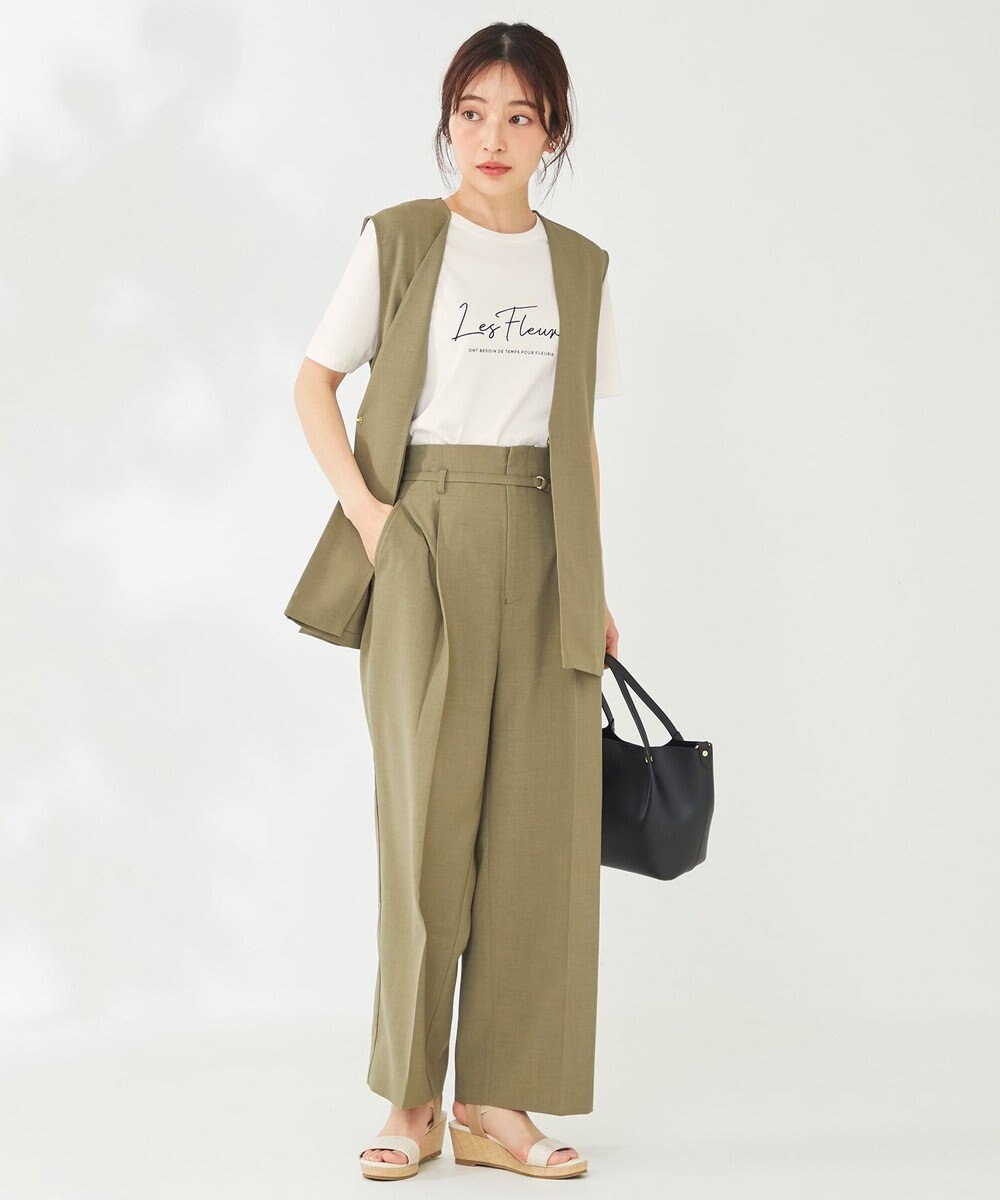 ANY SIS 【セットアップ対応】リネンライク ジレ 