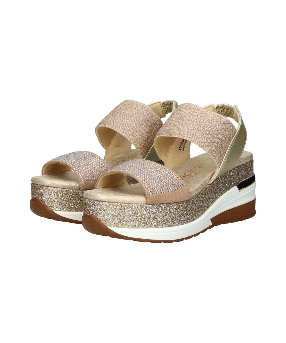 Bridget Birkin 【Bridget Birkin】ビジューグリッタープラットフォームサンダル 