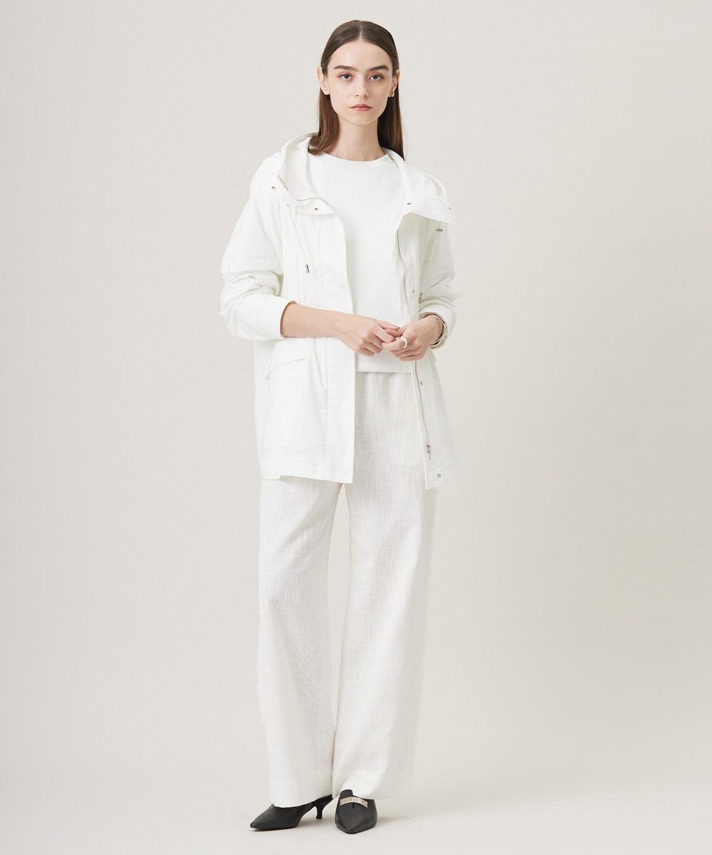 ICB 【洗える】 ライトスラブツイード ワイドパンツ 