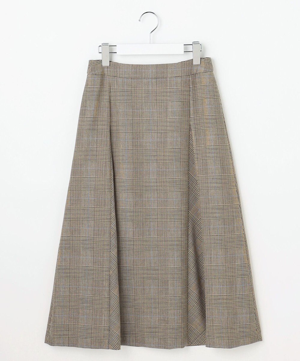 J.PRESS LADIES L モナベールツイル チェック フレア スカート 