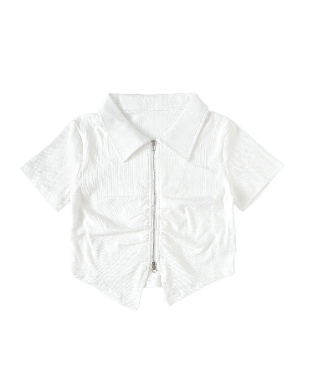 WEGO フロントギャザーWジップT 