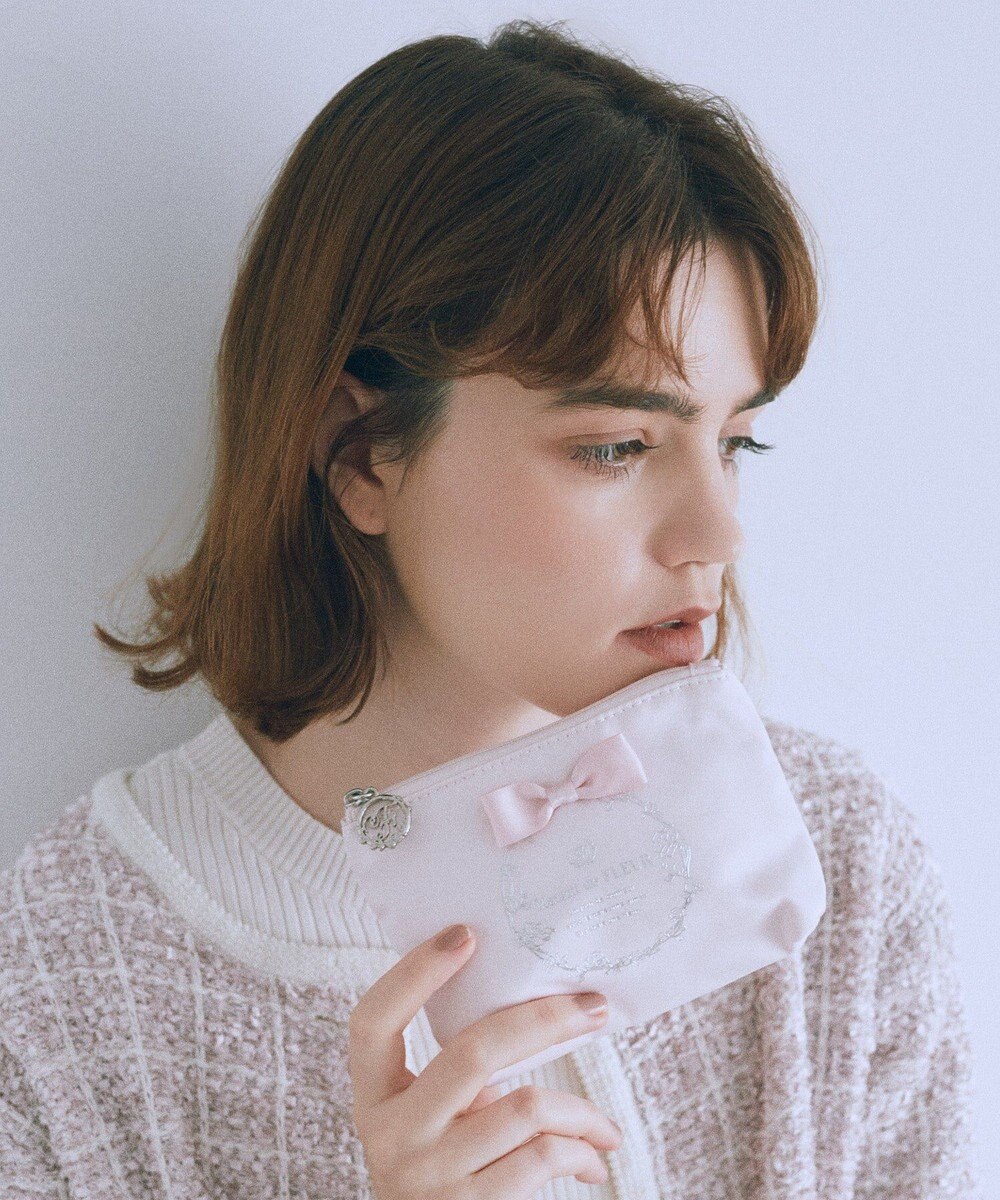 Maison de FLEUR サテンリボンティッシュケース 