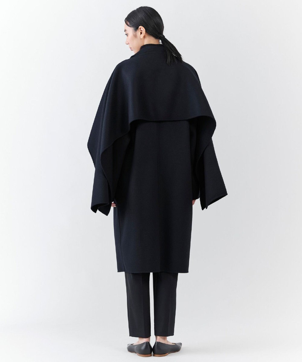 23区 S 【エステータ】ウールリバー ケープ付き コート 