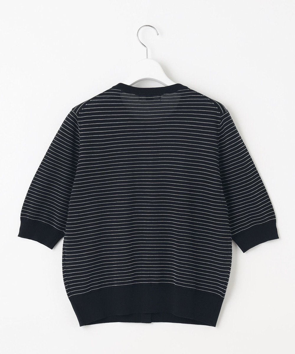 J.PRESS LADIES S 【洗える・抗菌防臭】コットンアセテート ボーダー カーディガン 