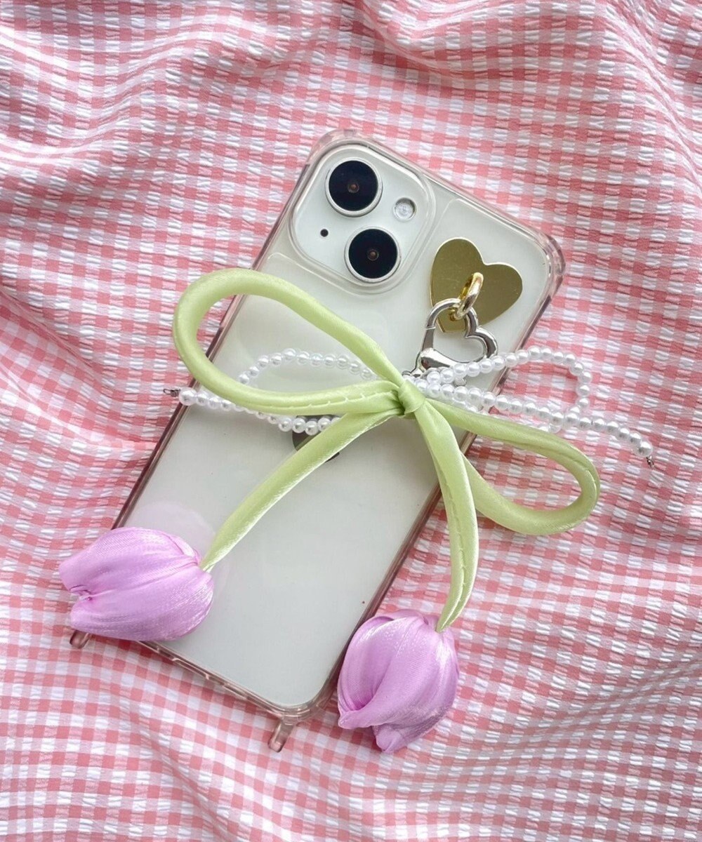 WEGO チューリップリボンビーズキーホルダー 