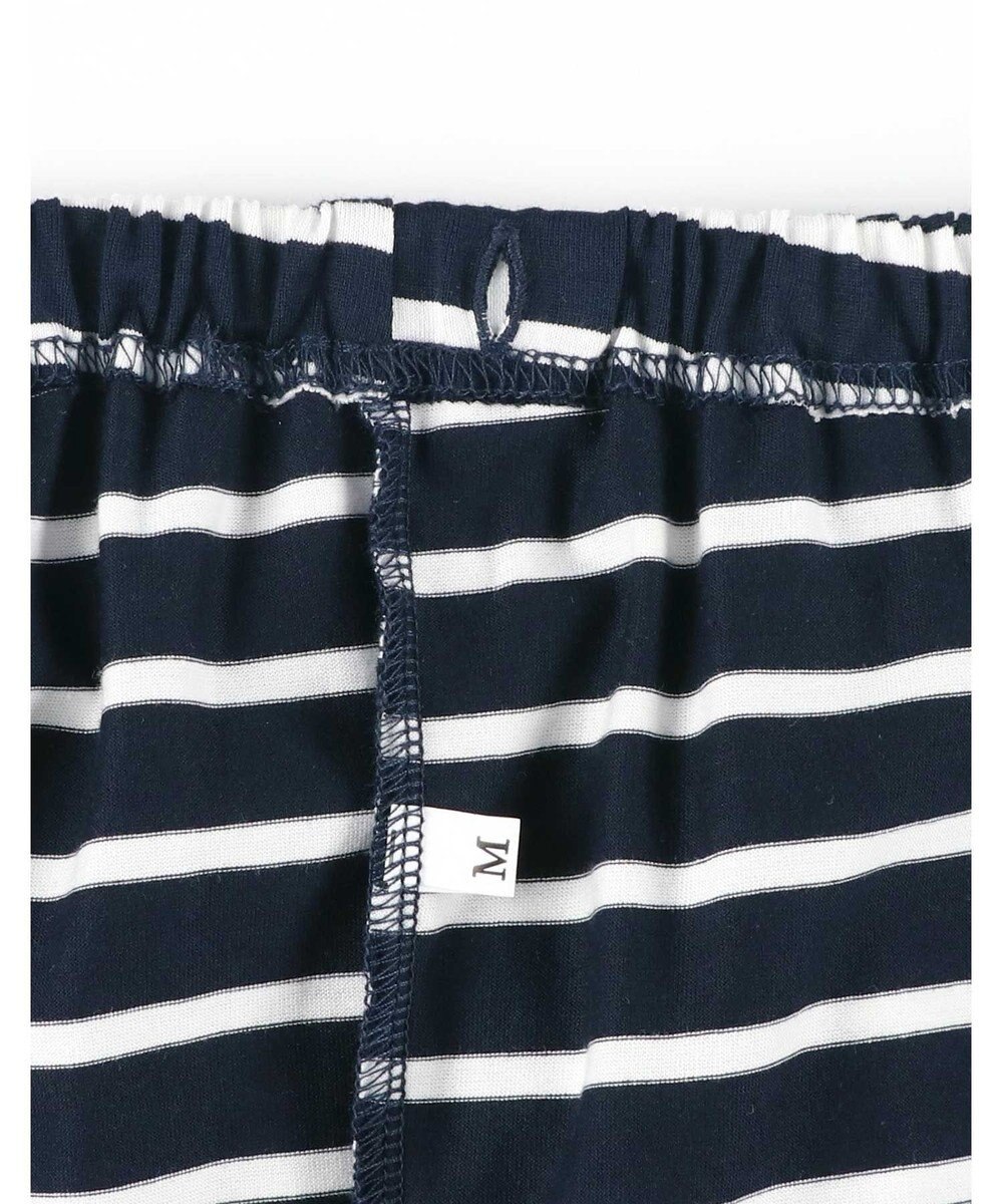 une nana cool 【綿100％】やわらか天竺ボーダー半袖パジャマ MADE WITH LIBERTY FABRIC 