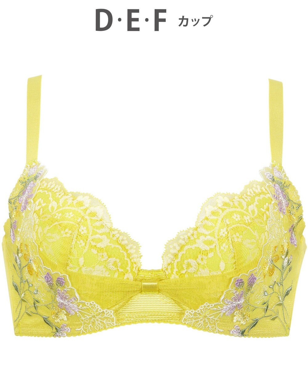 WACOAL 【リボンブラ】 【脇すっきり】 ブラジャー 脇高設計 着やせシルエット 動いても谷間をキープ ペアショーツあり レディース BRB413 /ワコール 