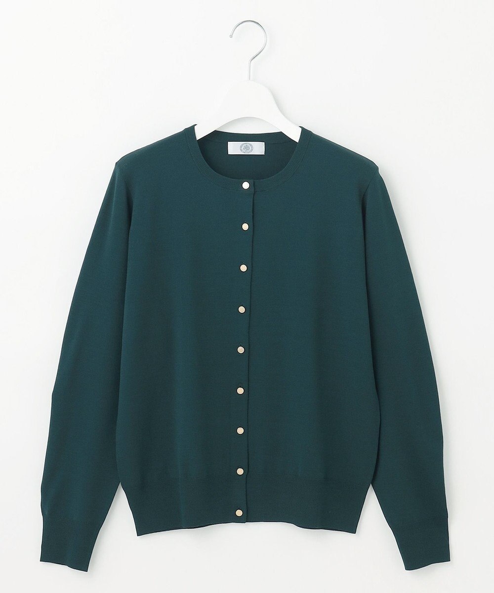 J.PRESS LADIES 【洗える】レーヨンエリートストレッチ クルーネック カーディガン 