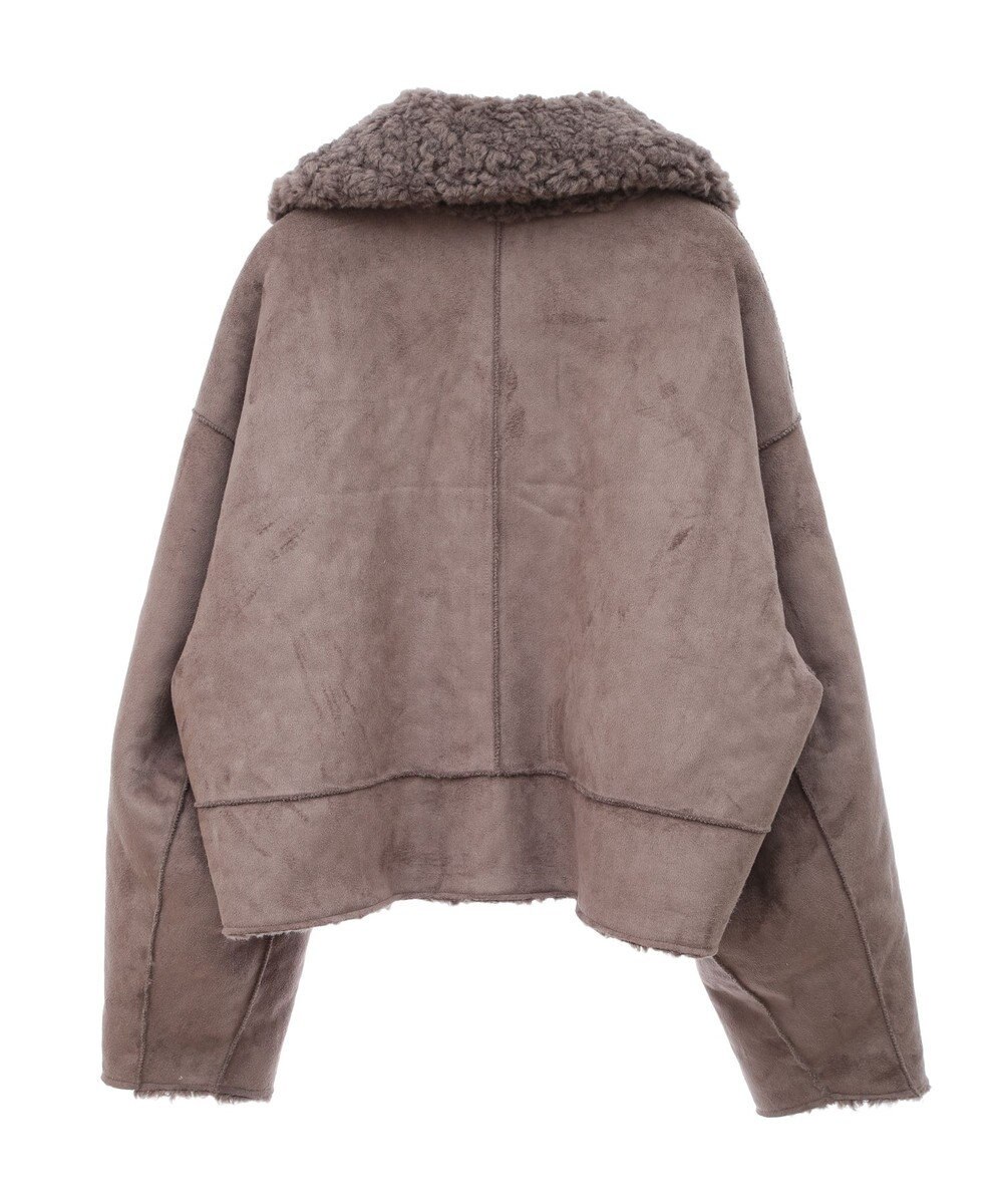 earth music&ecology リバーシブルフェイクムートンショートブルゾン 