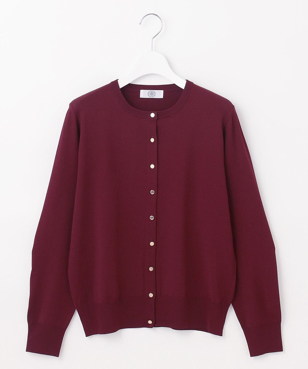 J.PRESS LADIES 【洗える】レーヨンエリートストレッチ クルーネック カーディガン 