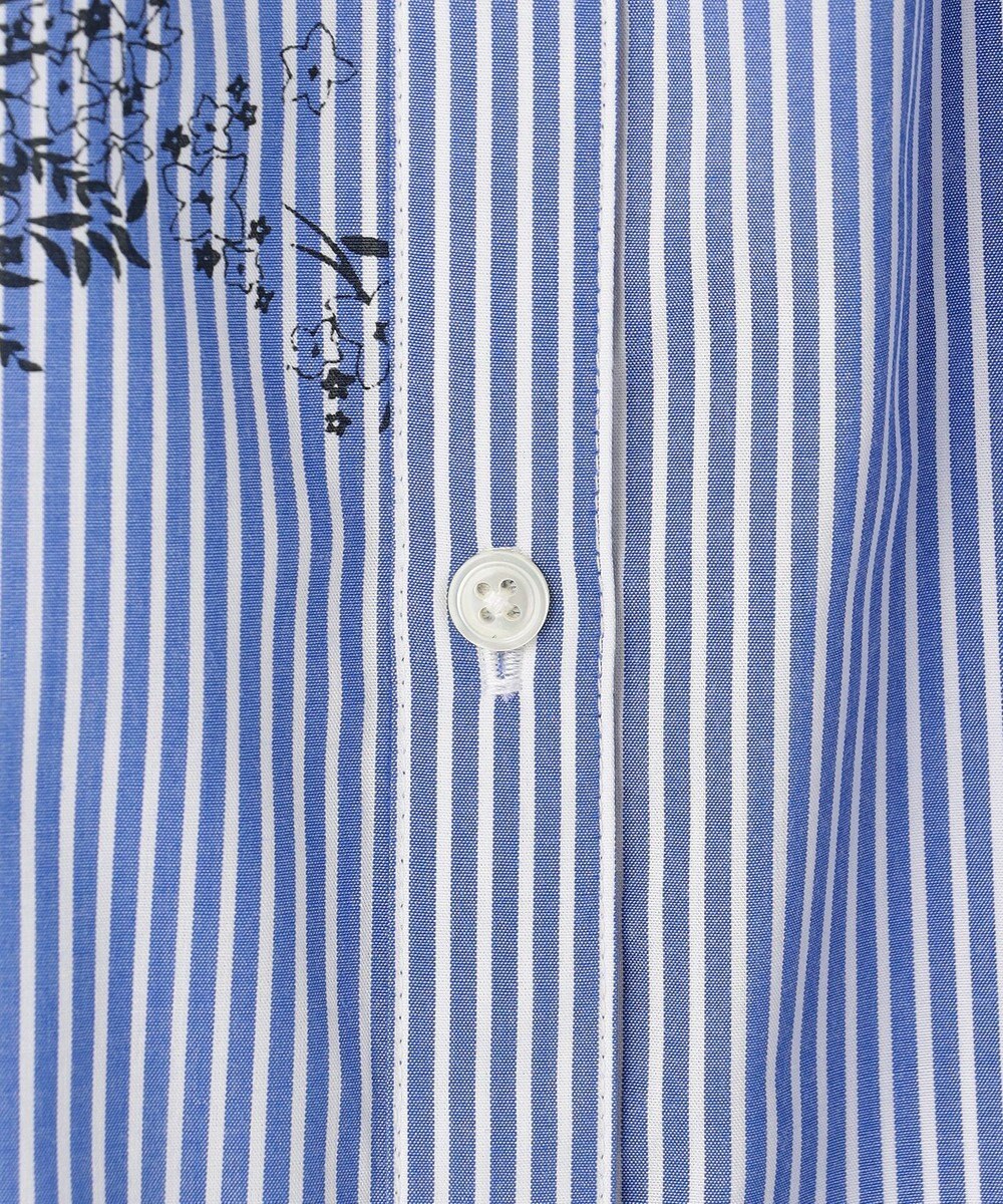 J.PRESS LADIES 【一枚で着映え】ストライプ×フラワープリント ブラウス 