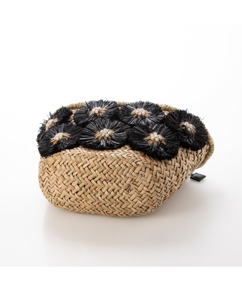 UNBILLION カシュカシュ cachecache / ラフィアフラワー付カゴバッグ 