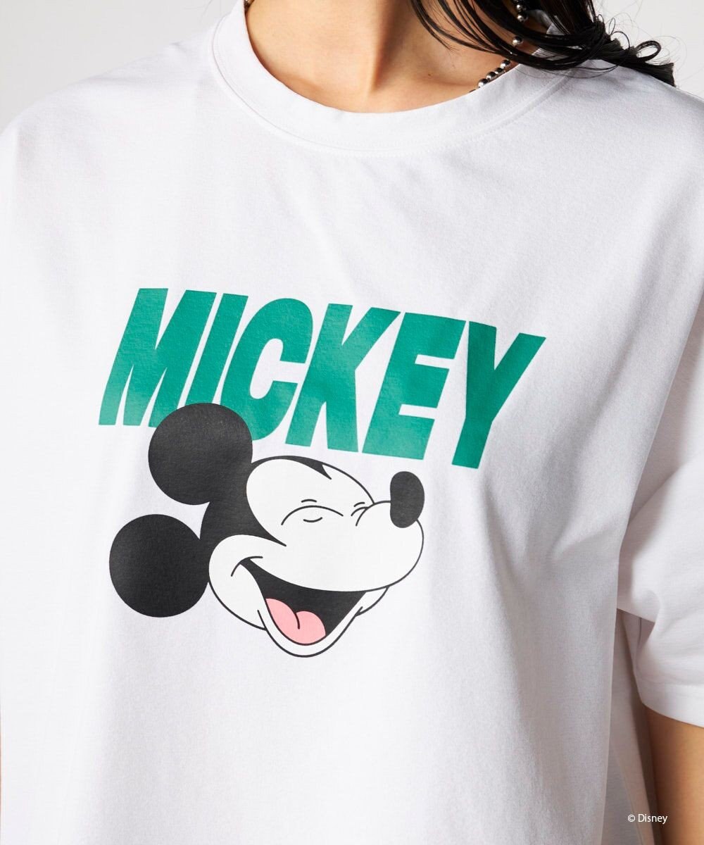 OP／FILA 【Ocean Pacific】ミッキー/水陸両用オーバーサイズTシャツ/レディース 