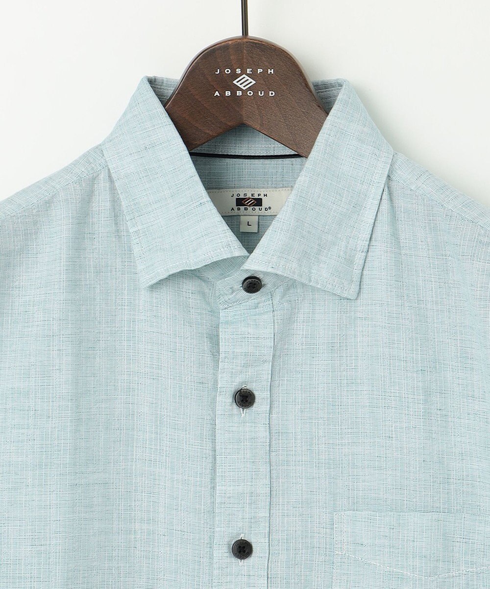 JOSEPH ABBOUD 【キングサイズ・カラー豊富/サステイナブル】リヨセルリネンサッカーシャツ 