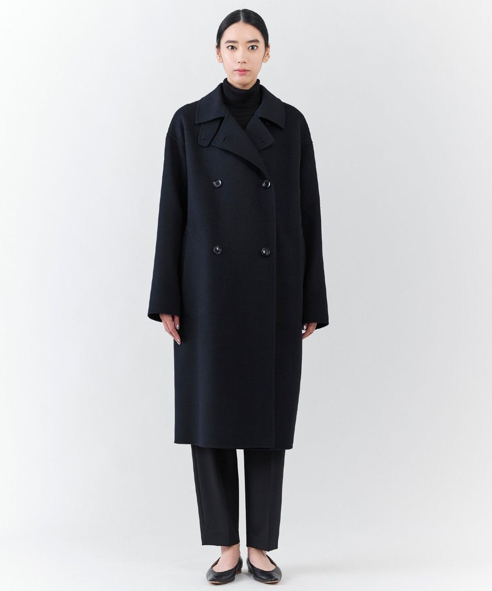 23区 S 【エステータ】ウールリバー ケープ付き コート 