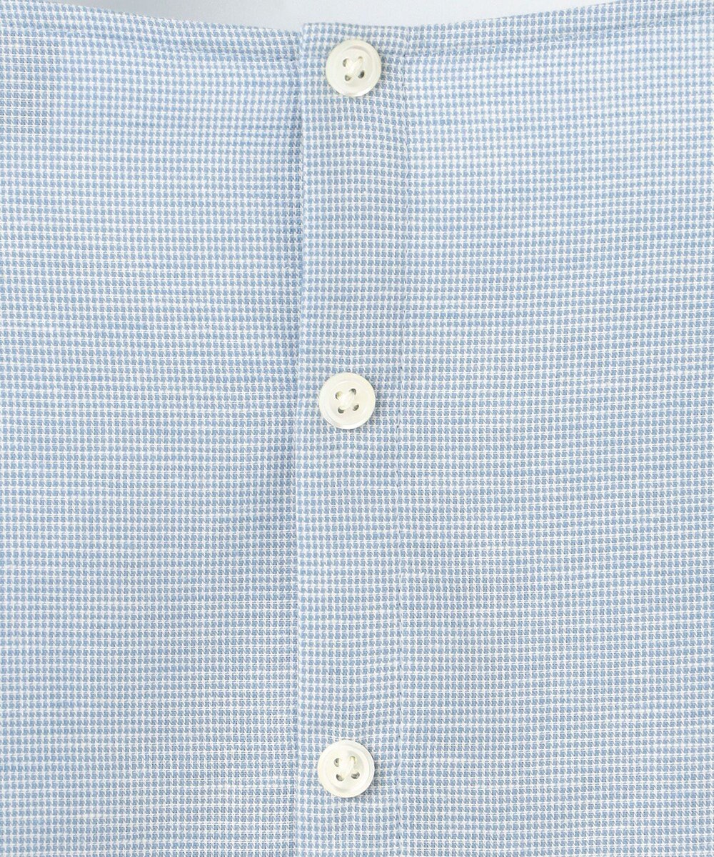 J.PRESS LADIES L 【洗える】BEZピンチェック ボリュームスリーブ ブラウス 