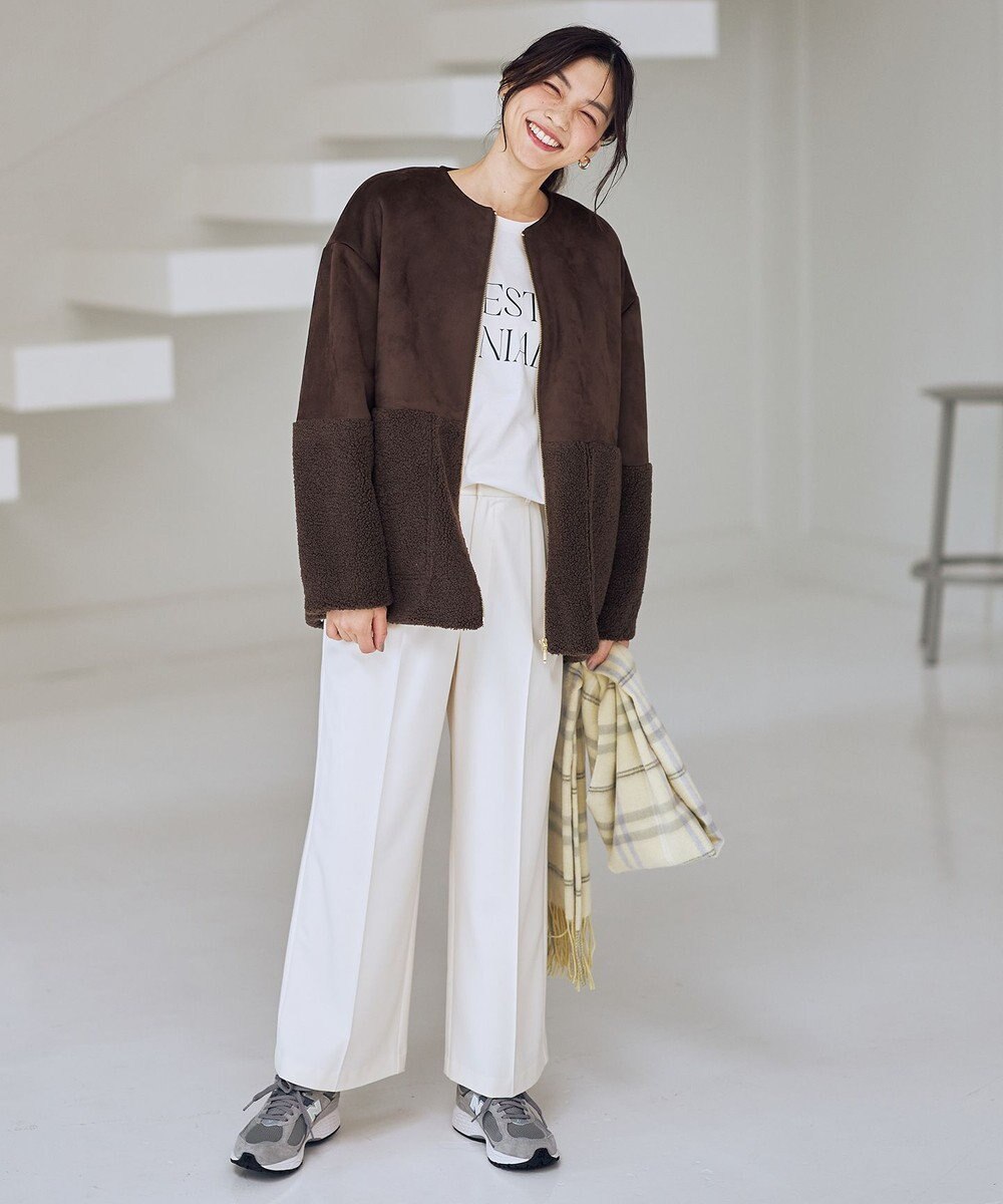 ANY 【LEE掲載/6サイズ展開/裏起毛/ウエストゴム】ウォームワイドパンツ 