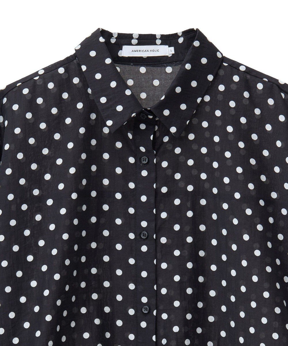 AMERICAN HOLIC 【WEB限定】ドットドロストシャツ 