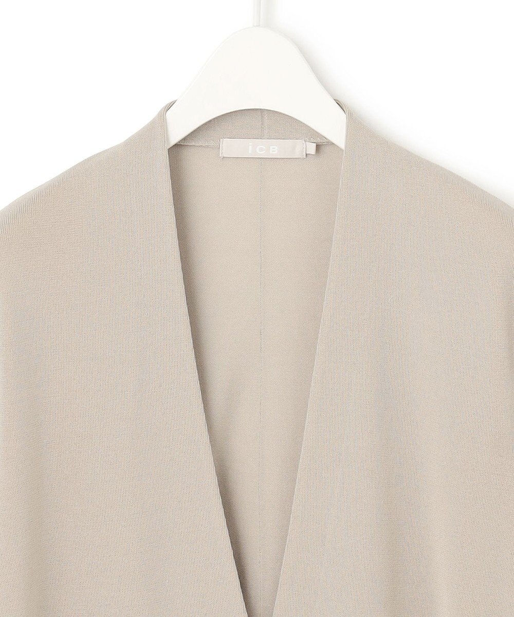 ICB 【洗える】 ドライコットンアセテート ニットジャケット 