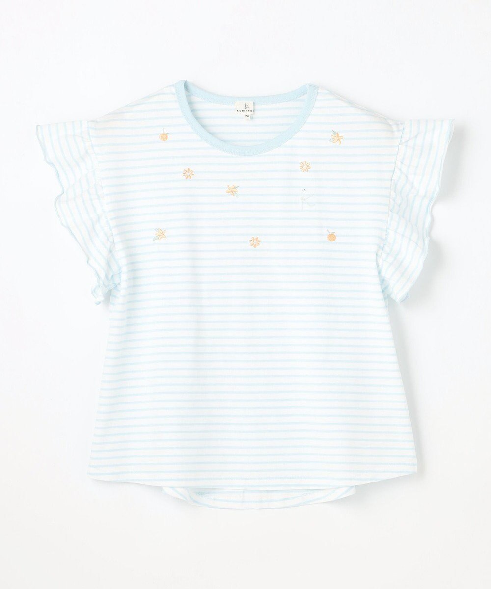 組曲 KIDS 【150-160㎝】 フルーティーボーダーTシャツ 