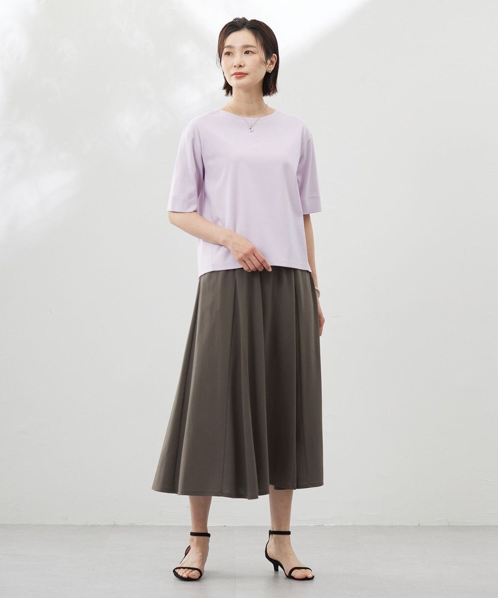 J.PRESS LADIES 【洗える】トリコットバイオ フレア スカート 