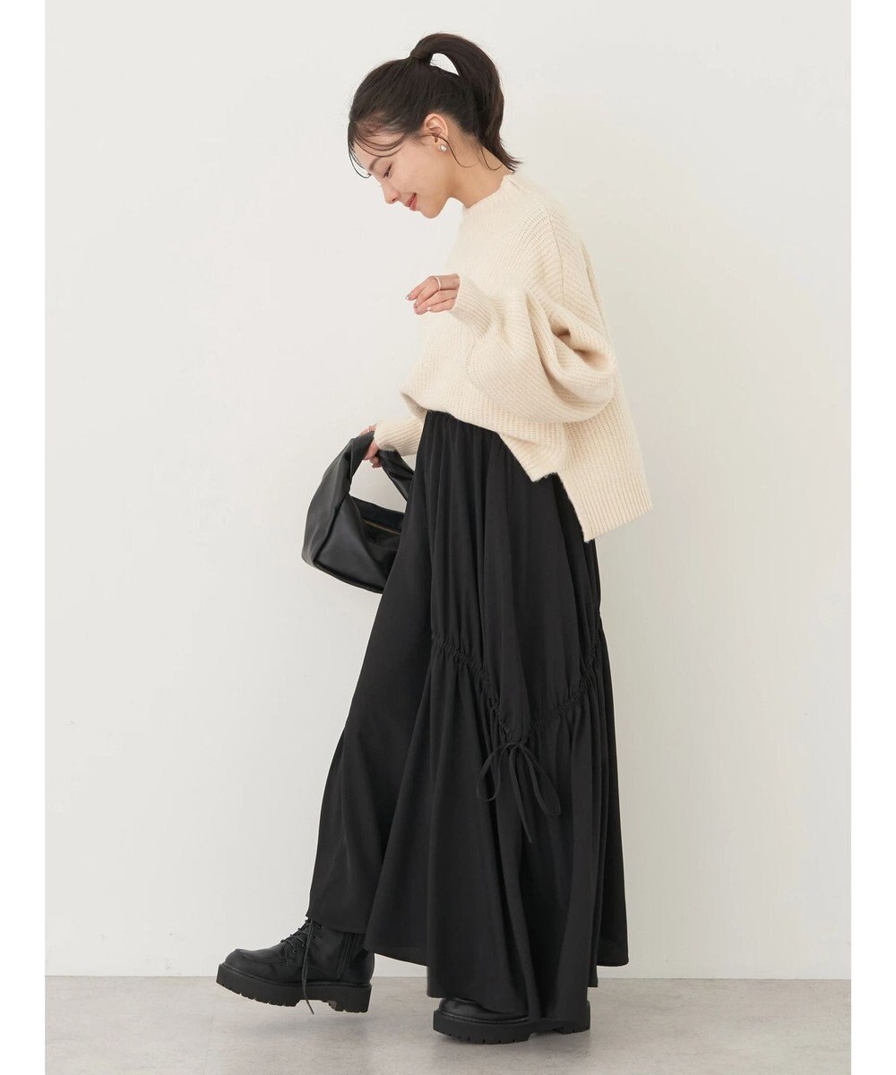 earth music&ecology ドロストギャザーフレアスカート 