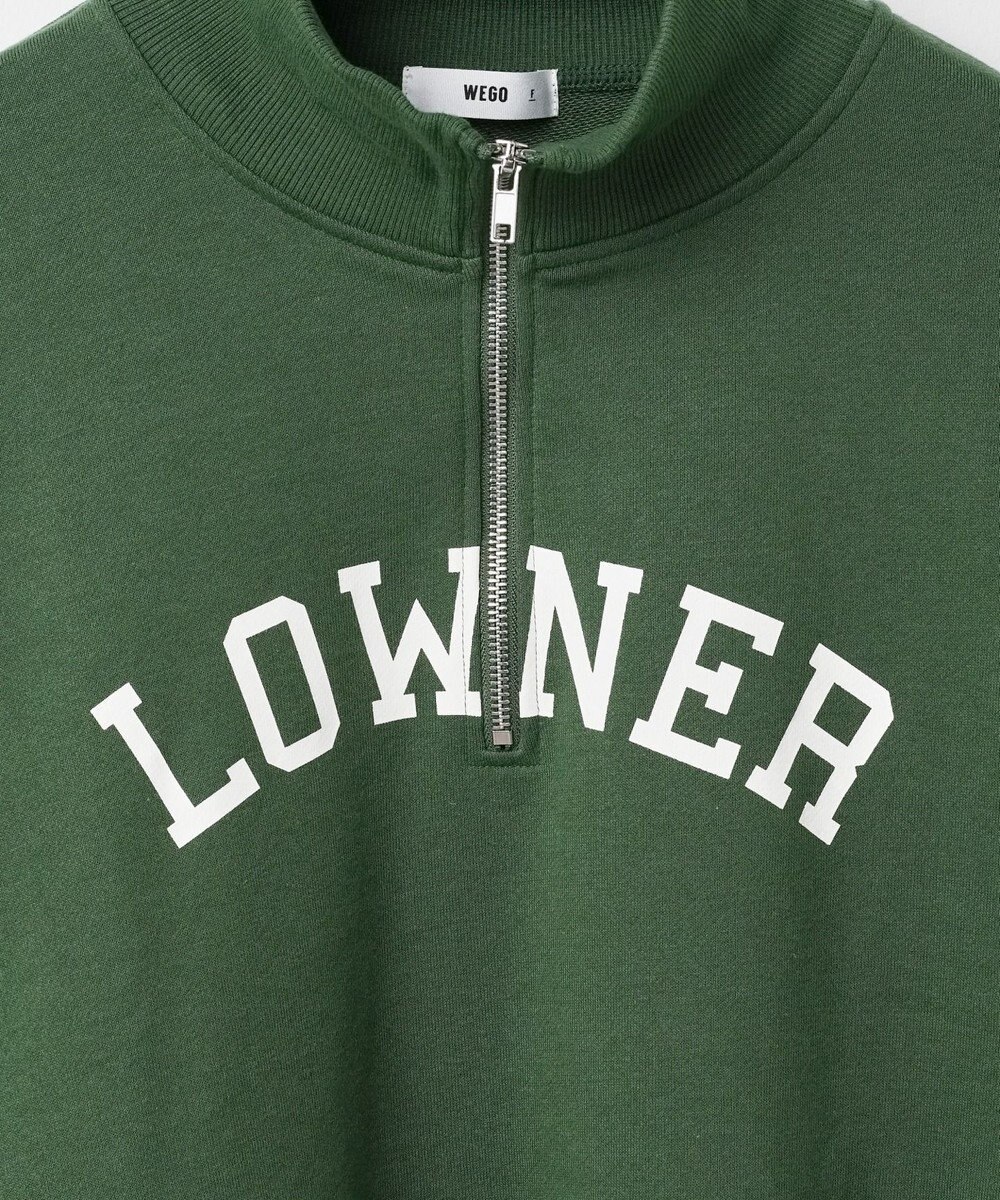 WEGO ハーフジップショートスウェット 