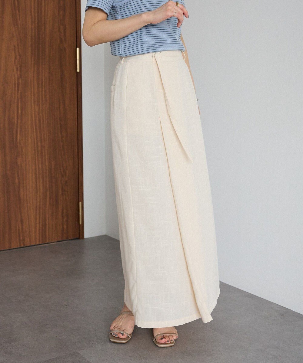CRAFT STANDARD BOUTIQUE リネンライクラップ風スカート 