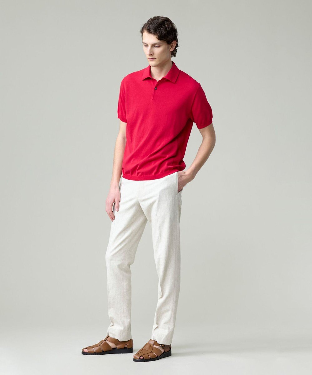 J.PRESS MEN 機能×縫製₌快適な着心地 「高見え」ニットポロ【接触冷感 / 洗える】ホールガーメントニット ポロシャツ 