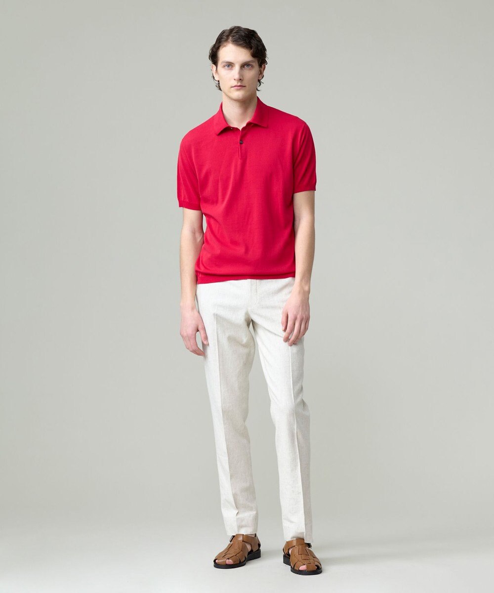 J.PRESS MEN 機能×縫製₌快適な着心地 「高見え」ニットポロ【接触冷感 / 洗える】ホールガーメントニット ポロシャツ 