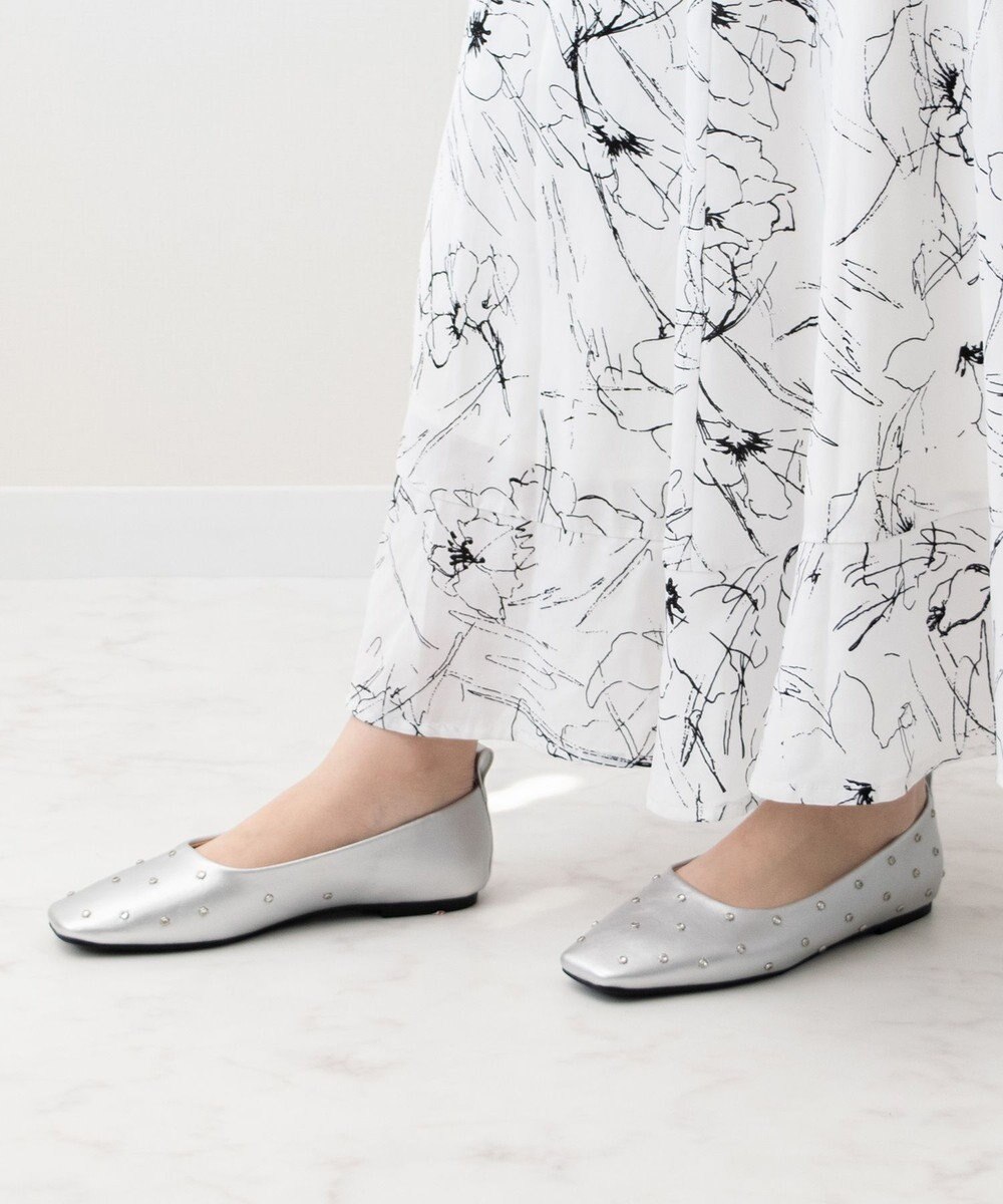 Bridget Birkin 【Bridget Birkin】ドットビジューフラットシューズ 