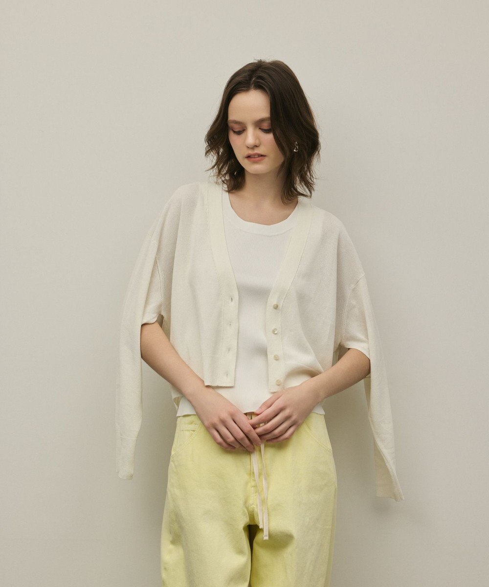 GRACE CONTINENTAL スリーブスリットニットカーディガン 