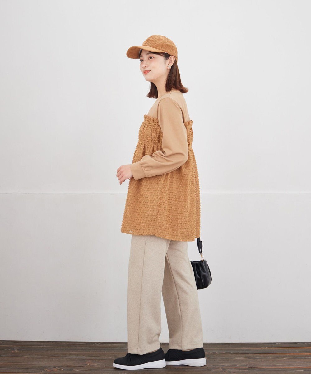 Tiaclasse L ポンチ×ジャガードドッキングチュニック 