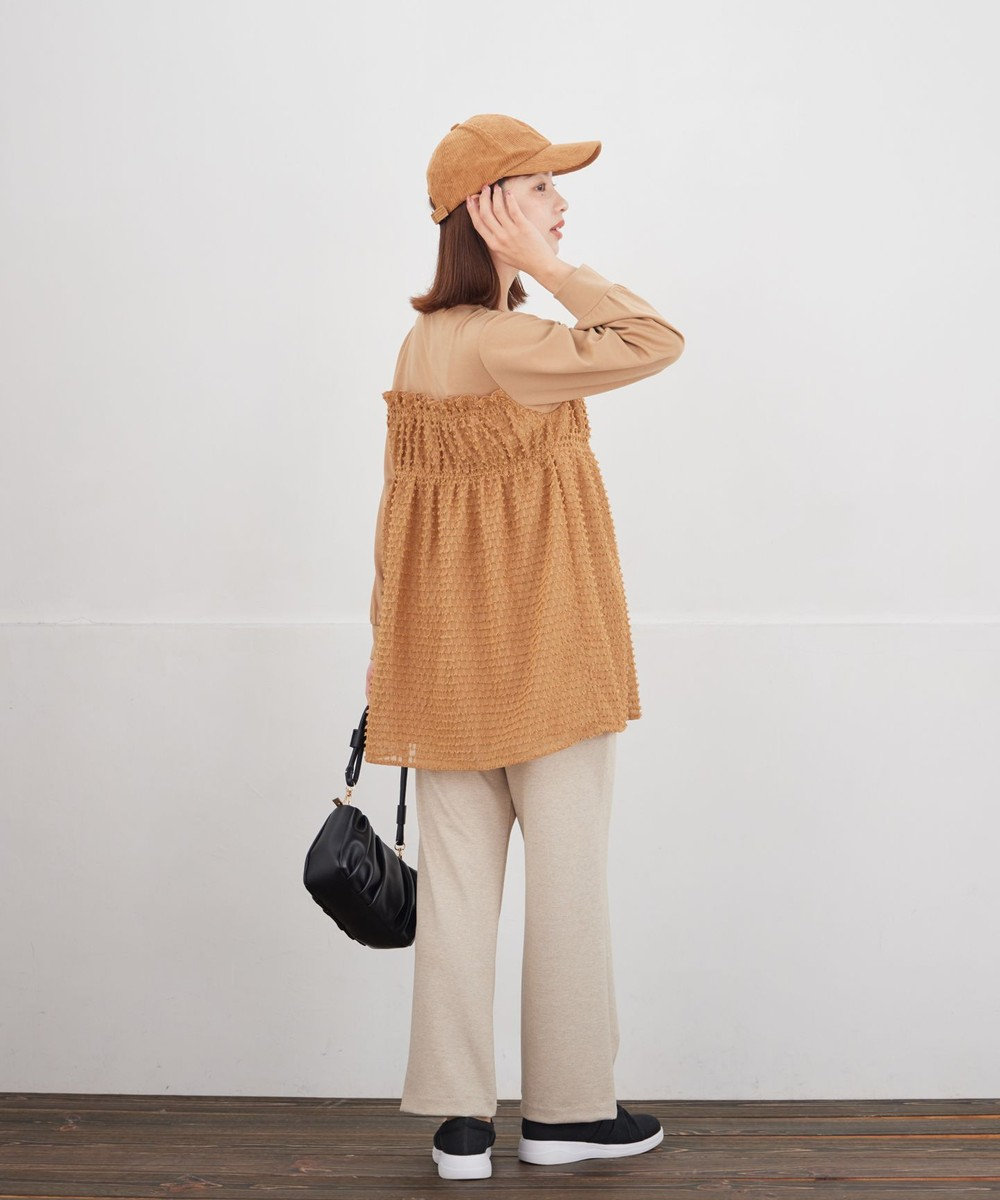 Tiaclasse L ポンチ×ジャガードドッキングチュニック 