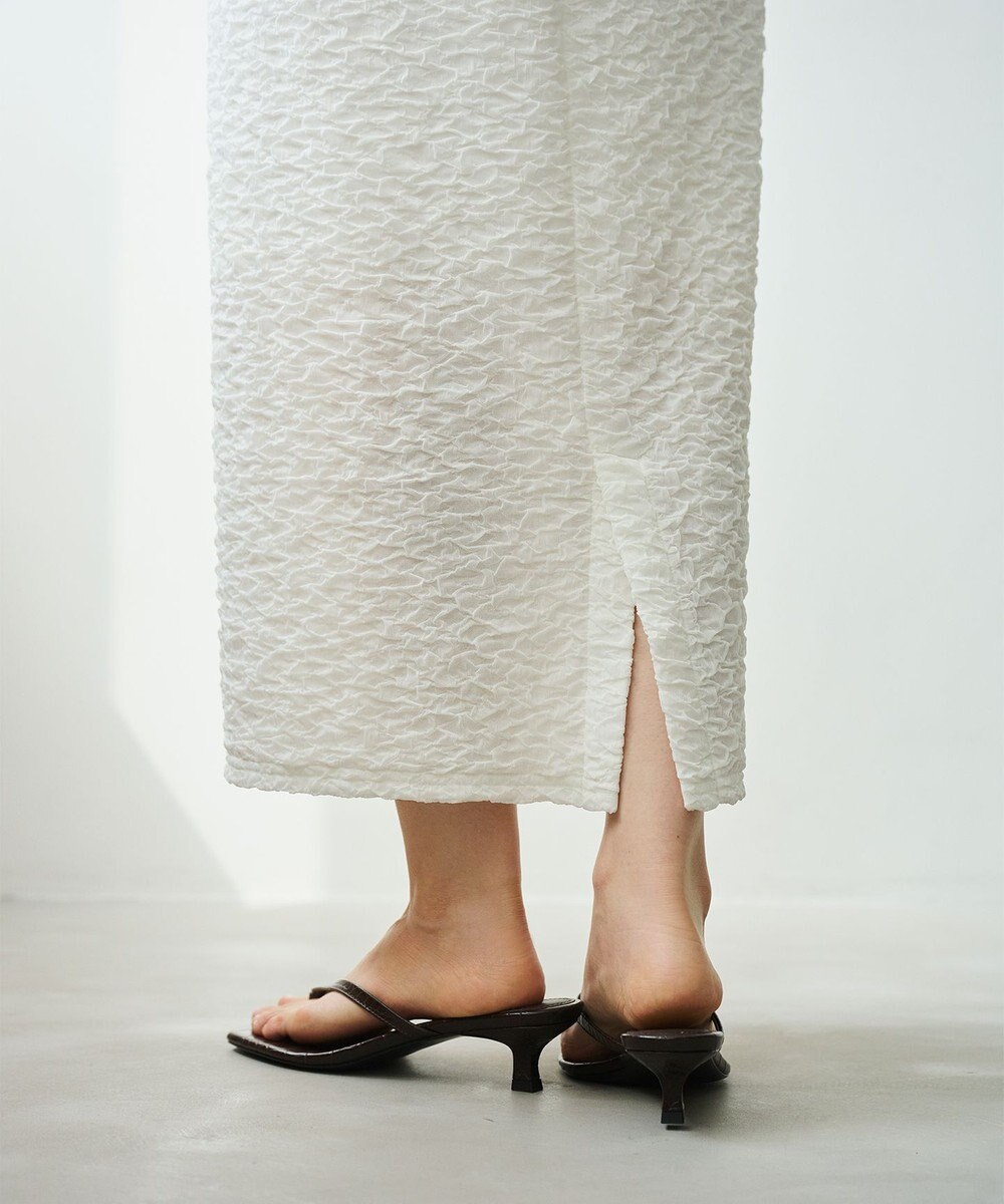 #Newans 【金子綾さんインスタライブご紹介アイテム】（セットアップ可能）ふくれジャガード タイトスカート 