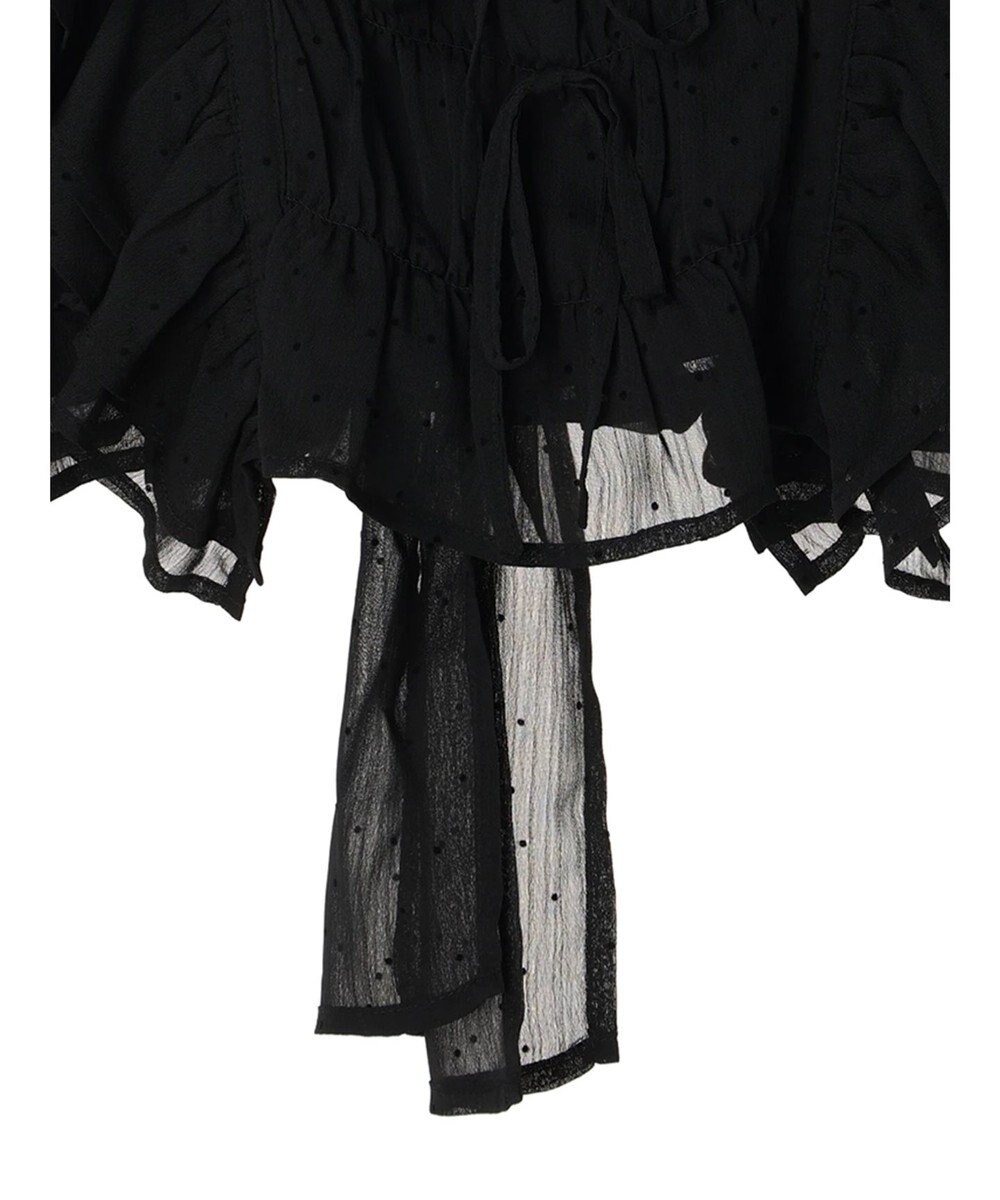 earth music&ecology フロッキードットフリルビスチェ 