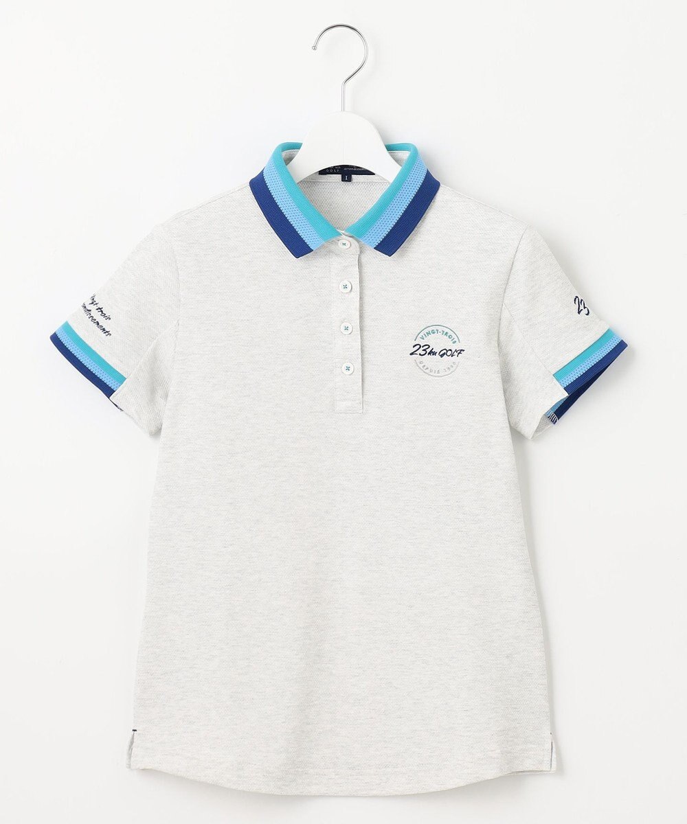23区GOLF 【WOMEN】【UVケア・吸水速乾】ハニカムカノコ 半袖ポロシャツ 